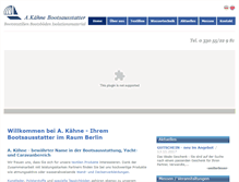 Tablet Screenshot of kaehne-bootsausstatter.de